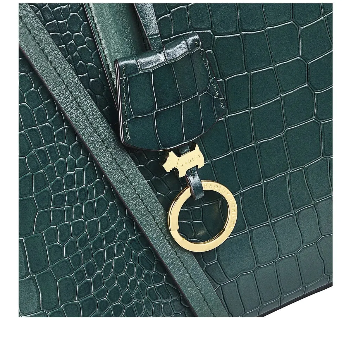 Radley Liverpool Street 2.0 Croc Ziptop Bag Green