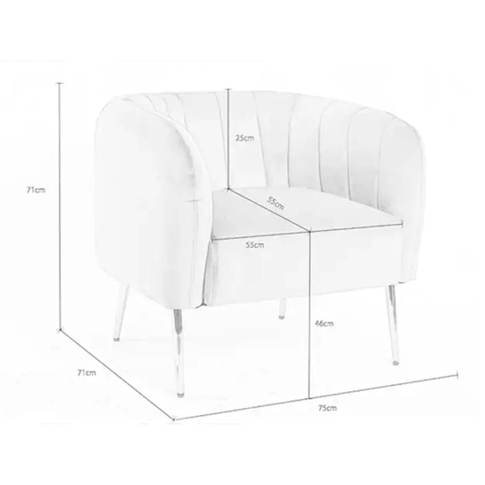Russell Velvet Armchair In Pink