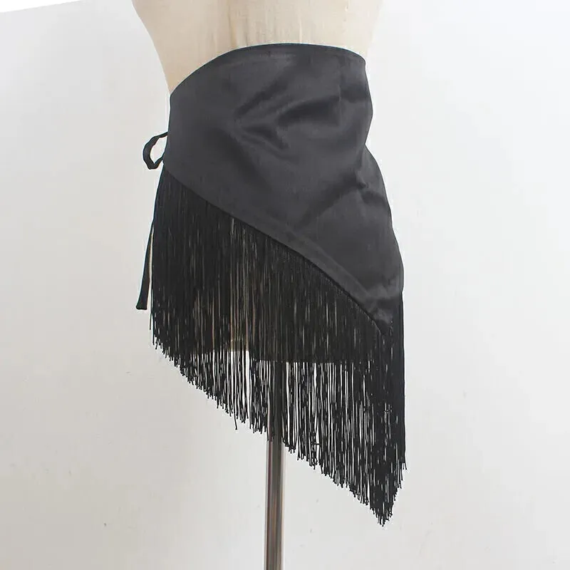 Silk Embroidery Tassel Cummerbund Belt