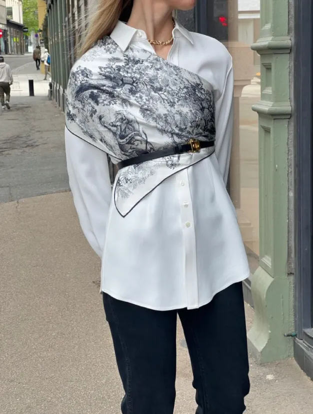 Silk Scarf Top
