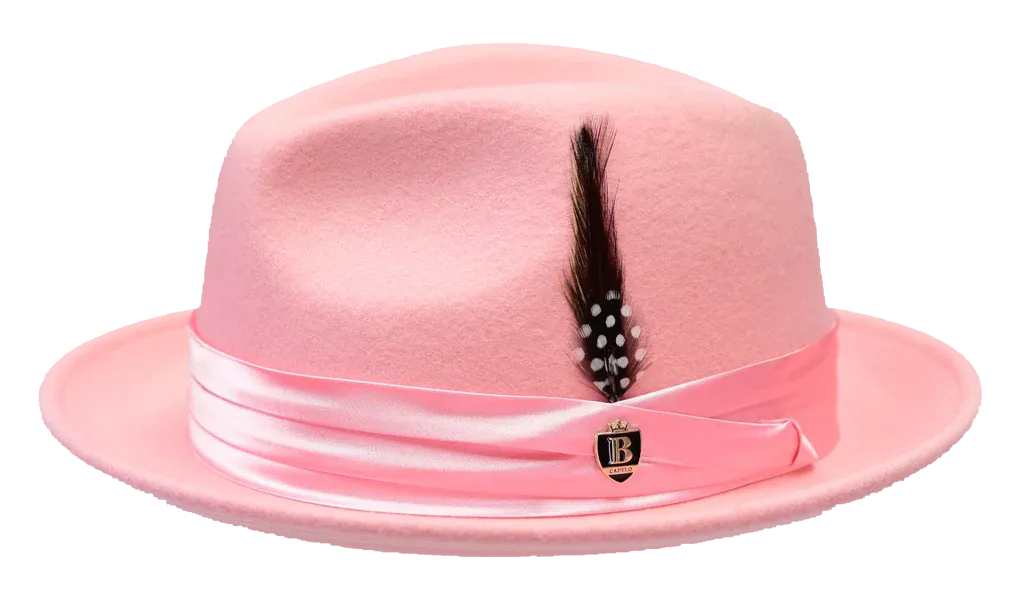 Untouchable Wool Fedora with Satin Hat Band by Bruno Capelo