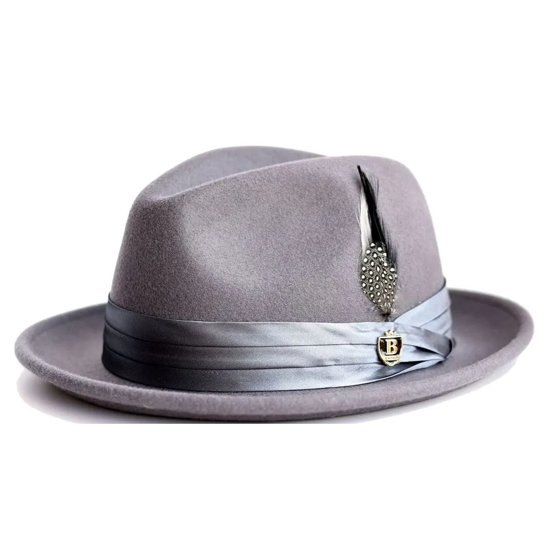 Untouchable Wool Fedora with Satin Hat Band by Bruno Capelo