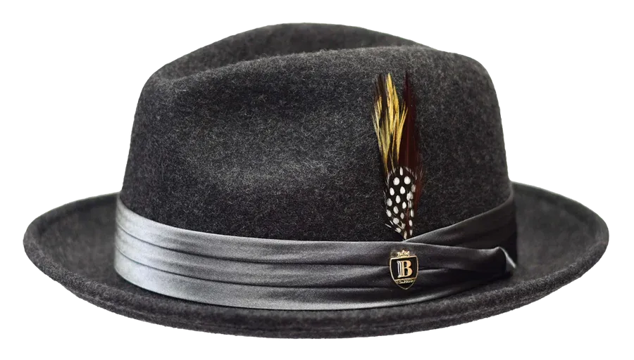 Untouchable Wool Fedora with Satin Hat Band by Bruno Capelo