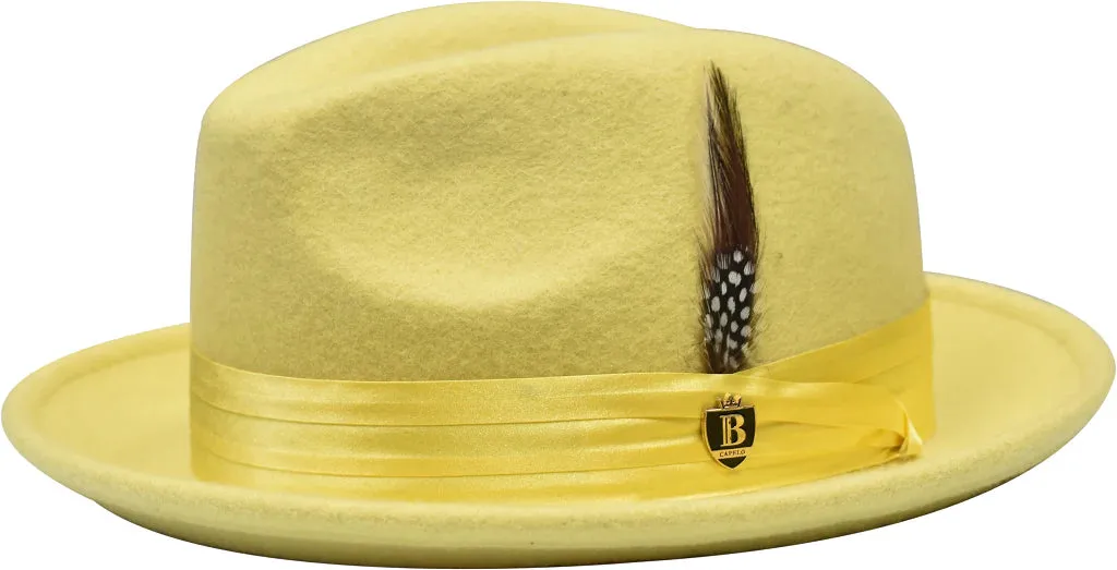 Untouchable Wool Fedora with Satin Hat Band by Bruno Capelo