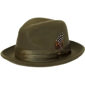 Untouchable Wool Fedora with Satin Hat Band by Bruno Capelo