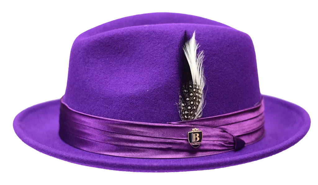 Untouchable Wool Fedora with Satin Hat Band by Bruno Capelo