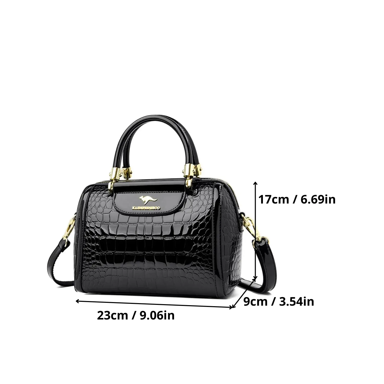 Vintage Luxe Croc-Embossed Handbag
