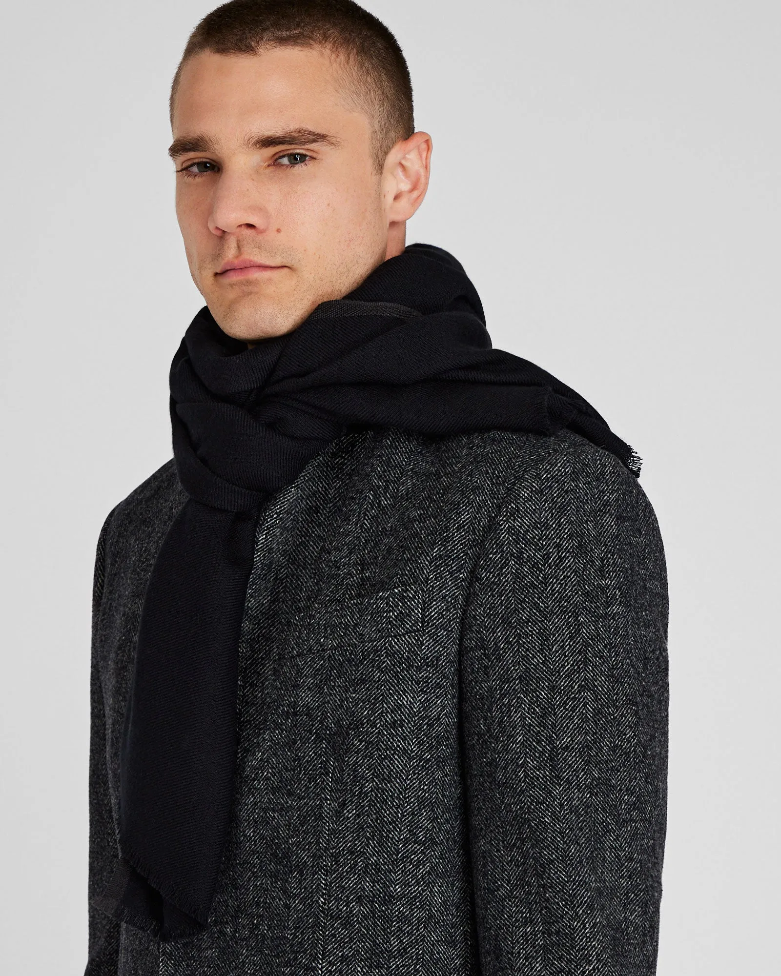 Woven Cashmere Blend Scarf