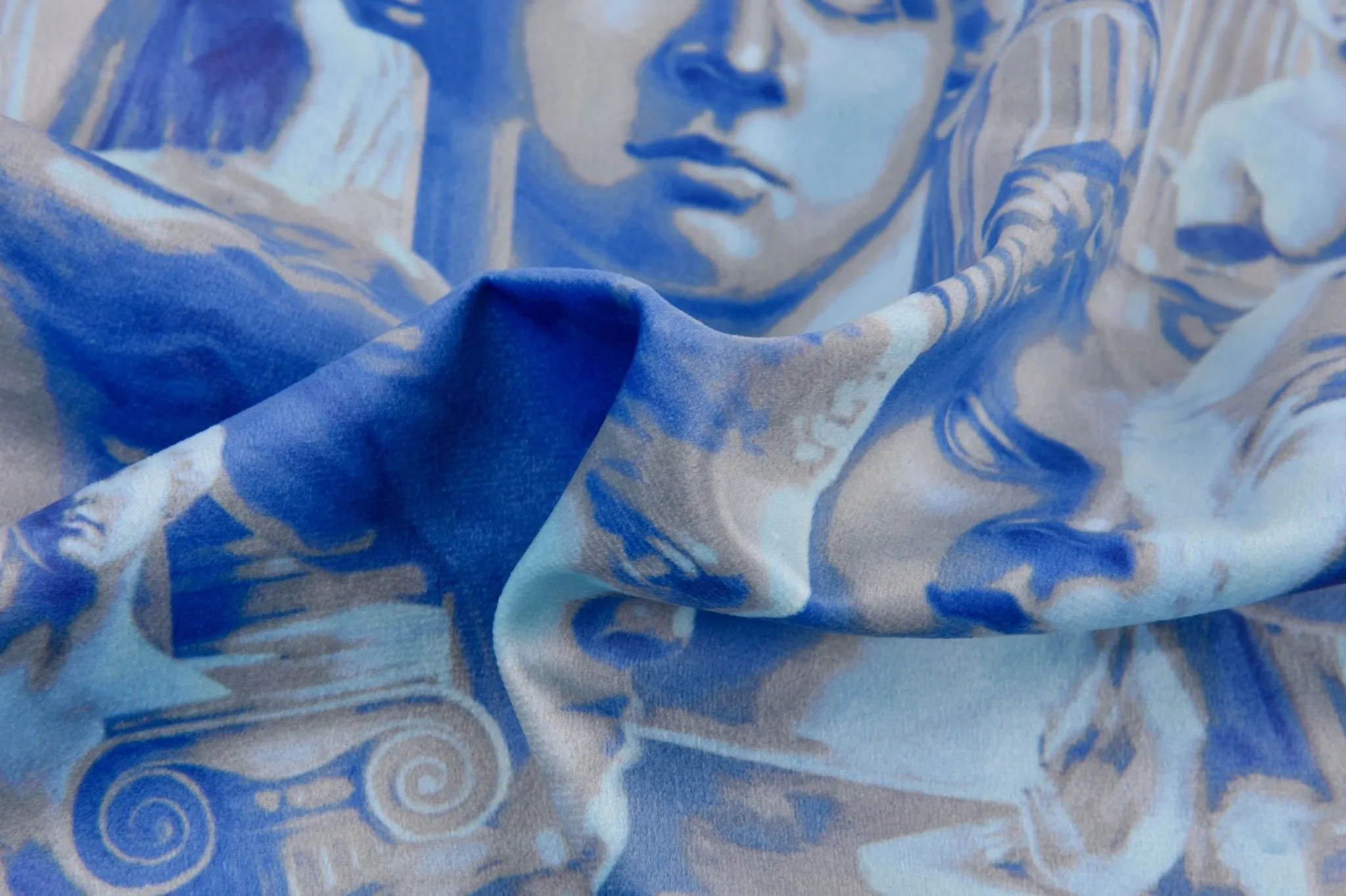 Woven suede Ancient Print Fabric