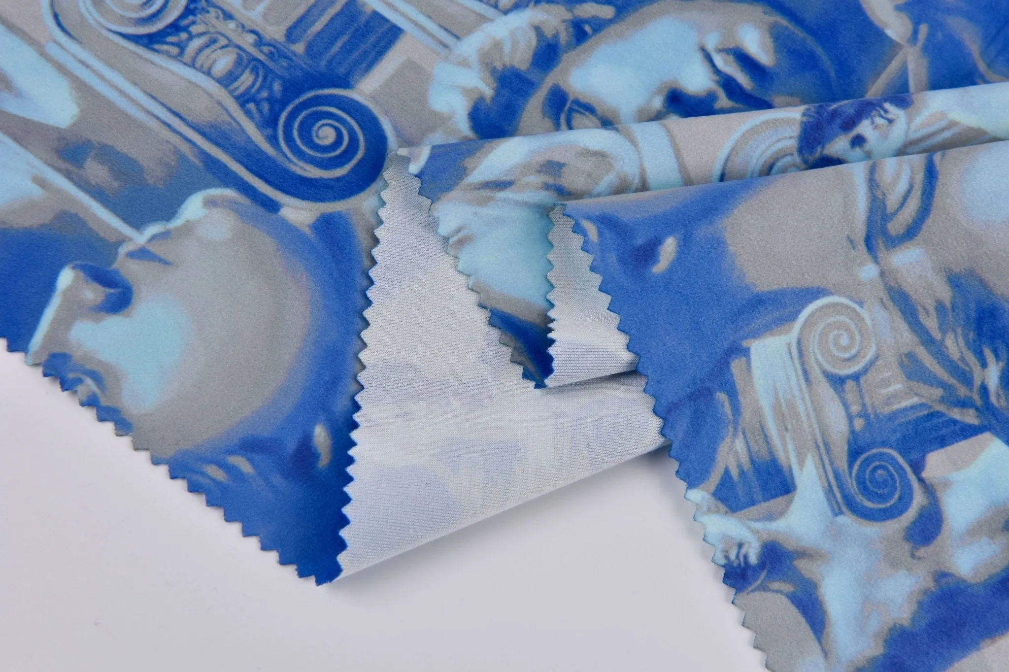 Woven suede Ancient Print Fabric