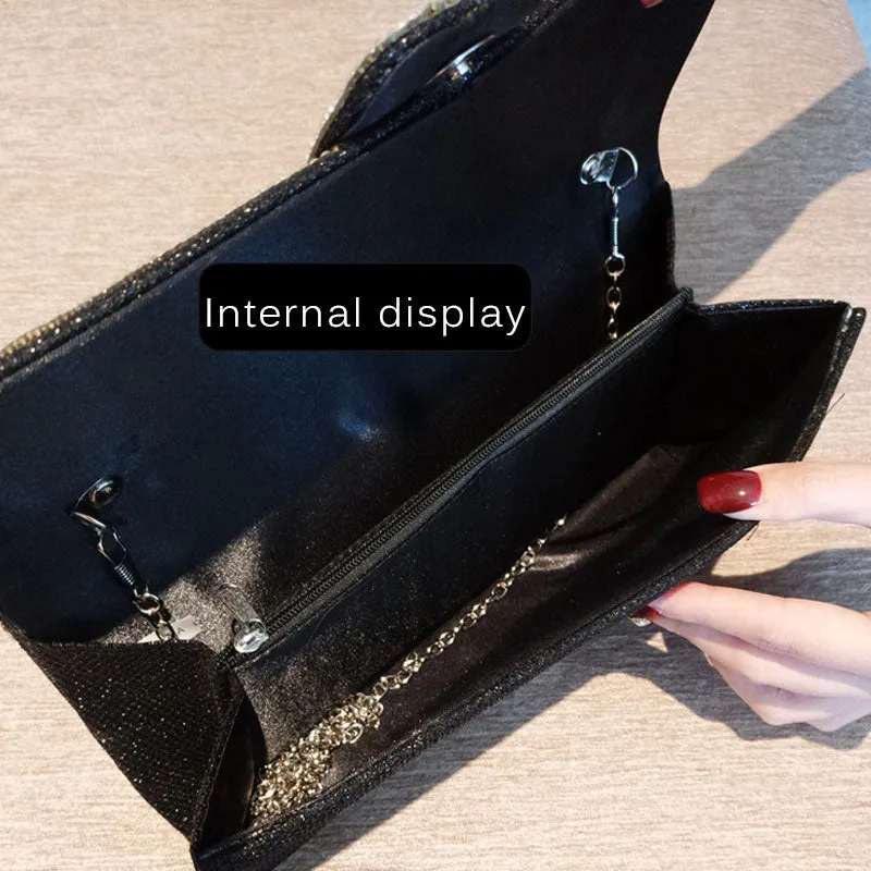 YoReAi Fashion Women Evening Bag Brand Party Banquet Glitter For Ladies Wedding Clutches Handbag Shoulder Bags Chain Bolsas Muje